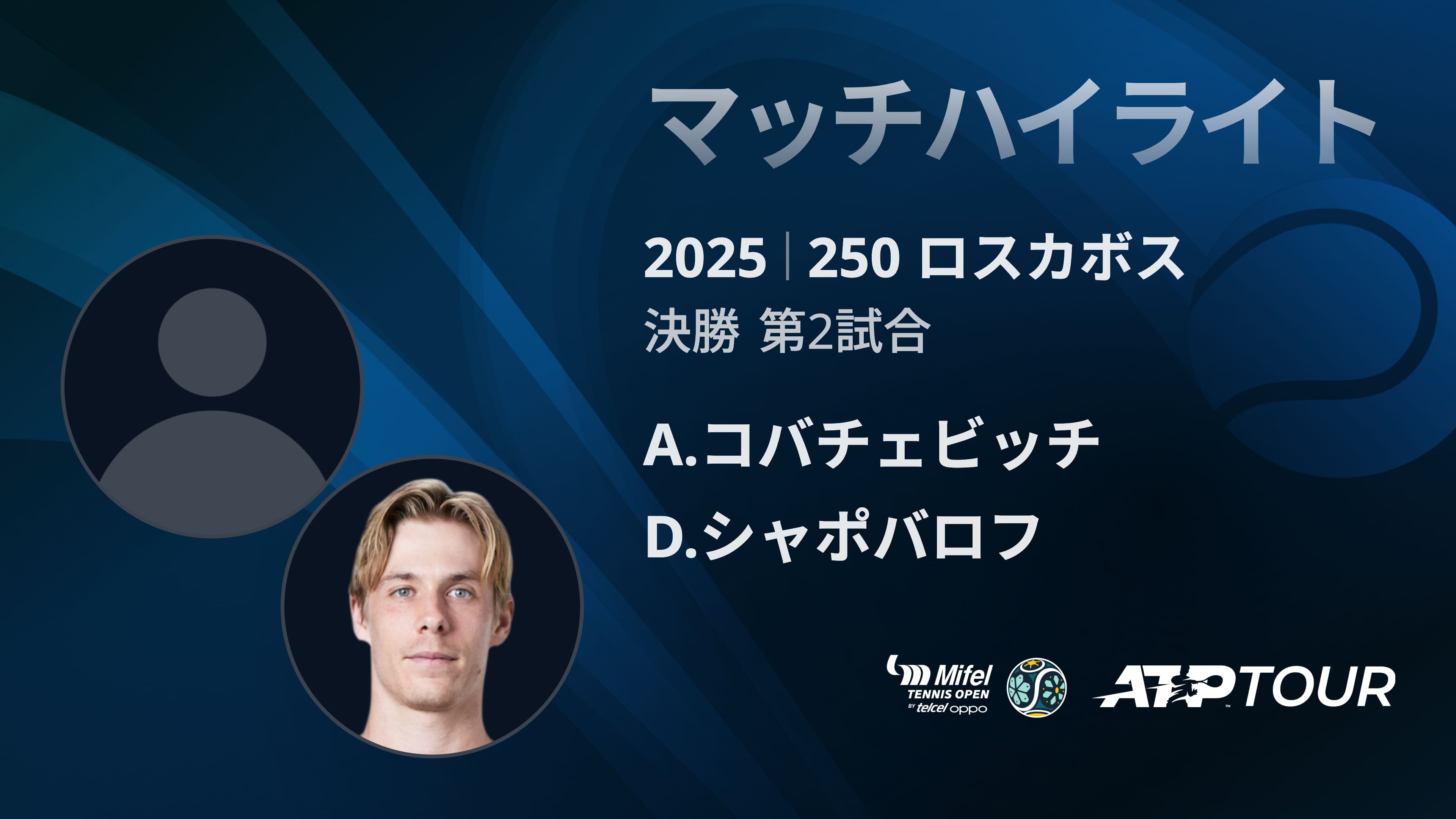 250 ロスカボス 男子シングルス決勝 A.コバチェビッチ VS D.シャポバロフ マッチハイライト [ATPツアー 2025]