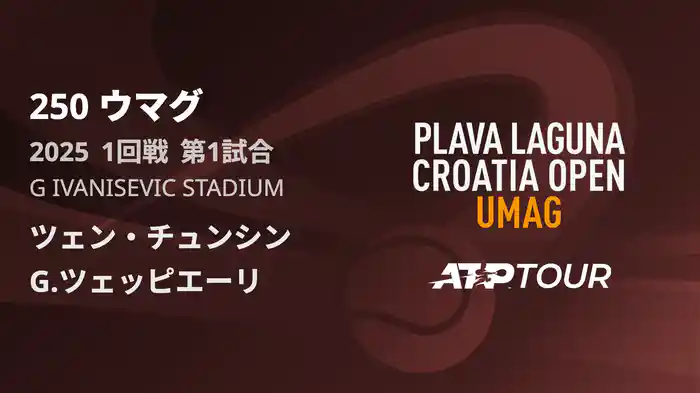 250 ウマグ 男子シングルス1回戦 ツェン・チュンシン VS G.ツェッピエーリ フルマッチ [ATPツアー 2025]