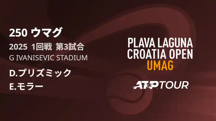 250 ウマグ 男子シングルス1回戦 D.プリズミック VS E.モラー フルマッチ [ATPツアー 2025]