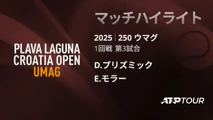 250 ウマグ 男子シングルス1回戦 D.プリズミック VS E.モラー マッチハイライト [ATPツアー 2025]