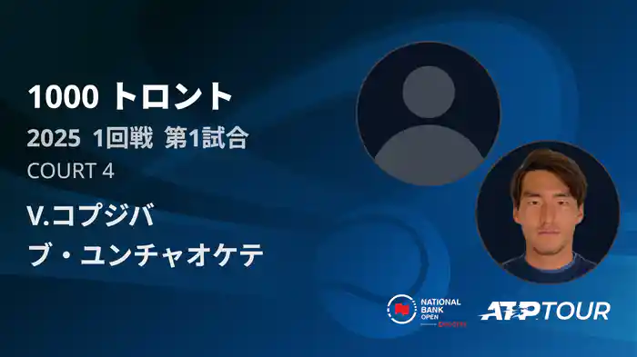 1000 トロント シングルス1回戦 V.コプジバ VS ブ・ユンチャオケテ フルマッチ [ATPツアー 2025]