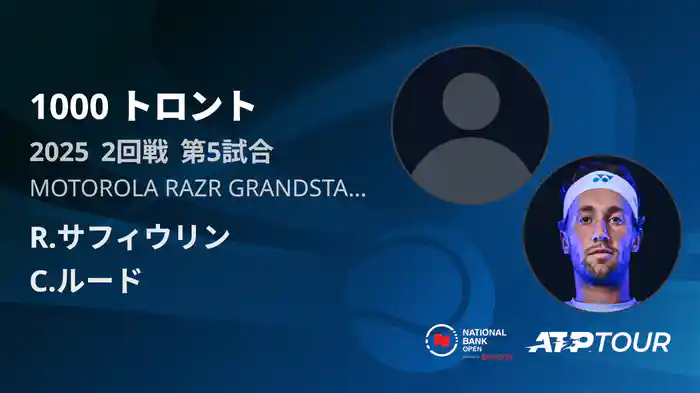 1000 トロント シングルス2回戦 R.サフィウリン VS C.ルード フルマッチ [ATPツアー 2025]