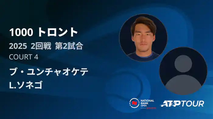 1000 トロント シングルス2回戦 ブ・ユンチャオケテ VS L.ソネゴ フルマッチ [ATPツアー 2025]