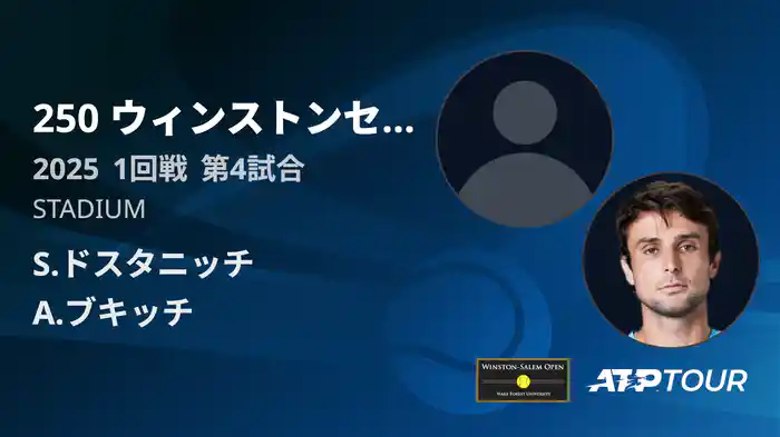 250 ウィンストンセーラム シングルス１回戦 S.ドスタニッチ VS A.ブキッチ フルマッチ [ATPツアー 2025]