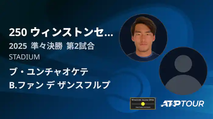 250 ウィンストンセーラム シングルス準々決勝 ブ・ユンチャオケテ VS B.ファン デ ザンスフルプ フルマッチ [ATPツアー 2025]