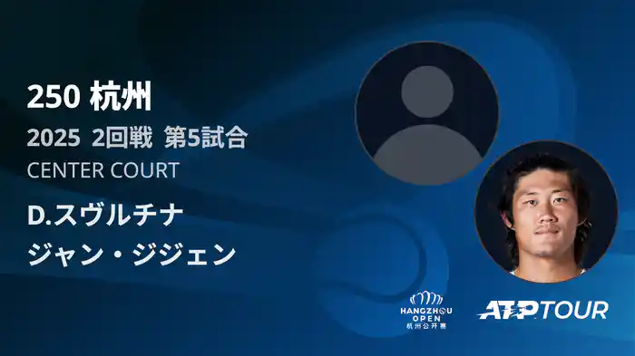 250 杭州 シングルス2回戦 D.スヴルチナ VS ジャン・ジジェン フルマッチ [ATPツアー 2025]