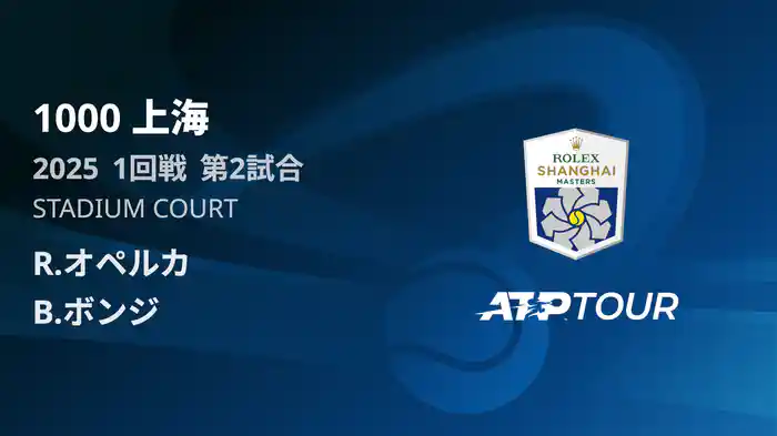 1000 上海 シングルス１回戦 R.オペルカ VS B.ボンジ フルマッチ [ATPツアー 2025]