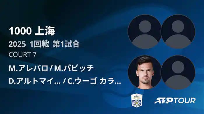 1000 上海 ダブルス１回戦 M.アレバロ/M.パビッチ VS D.アルトマイアー/C.ウーゴ カラベリ フルマッチ [ATPツアー 2025]