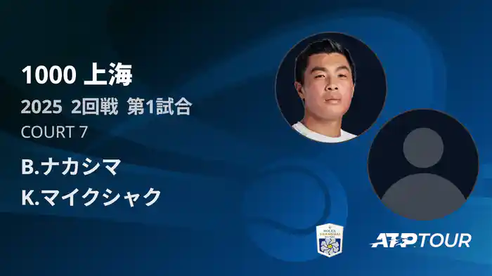 1000 上海 シングルス２回戦 B.ナカシマ VS K.マイクシャク フルマッチ [ATPツアー 2025]