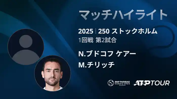 250 ストックホルム シングルス1回戦 N.ブドコフ ケアー VS M.チリッチ マッチハイライト [ATPツアー 2025]