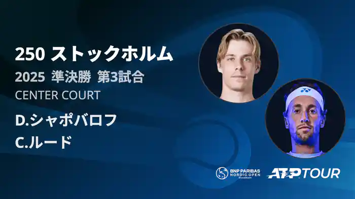 250 ストックホルム シングルス準決勝 D.シャポバロフ VS C.ルード フルマッチ [ATPツアー 2025]