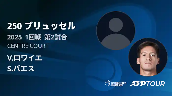 250 ブリュッセル シングルス1回戦 V.ロワイエ VS S.バエス フルマッチ [ATPツアー 2025]