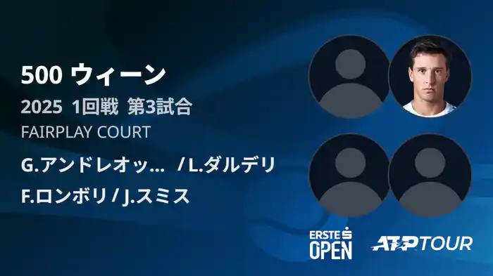 500 ウィーン ダブルス1回戦 G.アンドレオッツィ/L.ダルデリ VS F.ロンボリ/J.スミス フルマッチ [ATPツアー 2025]