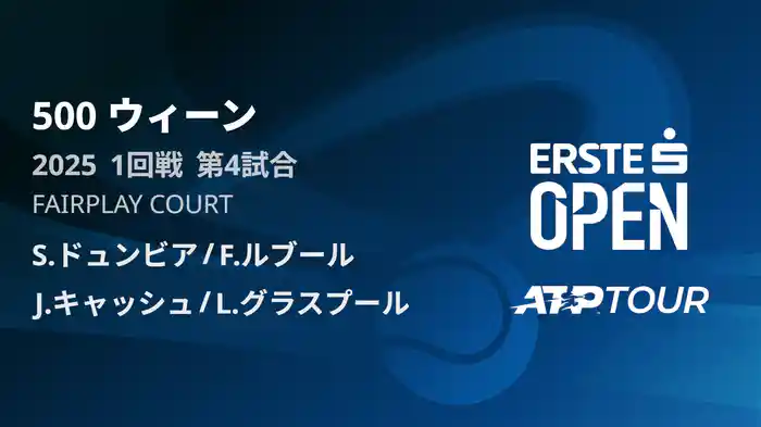 500 ウィーン ダブルス1回戦 Ｓ.ドュンビア/F.ルブール VS J.キャッシュ/L.グラスプール フルマッチ [ATPツアー 2025]