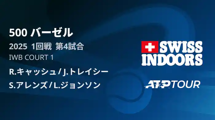 500 バーゼル ダブルス1回戦 R.キャッシュ/J.トレイシー VS S.アレンズ/L.ジョンソン フルマッチ [ATPツアー 2025]