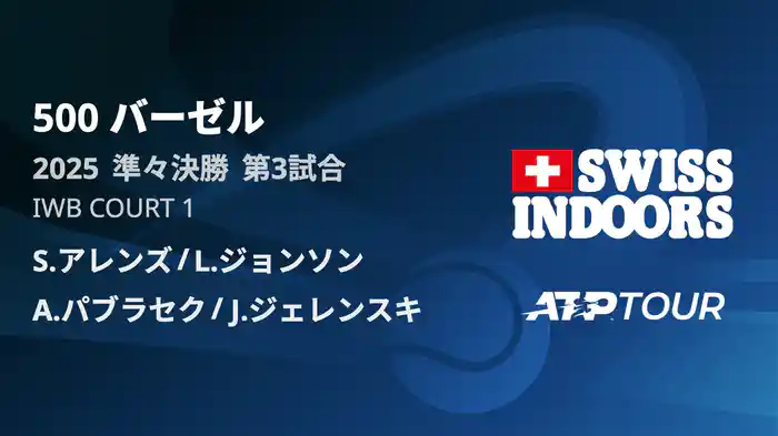 500 バーゼル ダブルス準々決勝 S.アレンズ/L.ジョンソン VS A.パブラセク/J.ジェレンスキ フルマッチ [ATPツアー 2025]