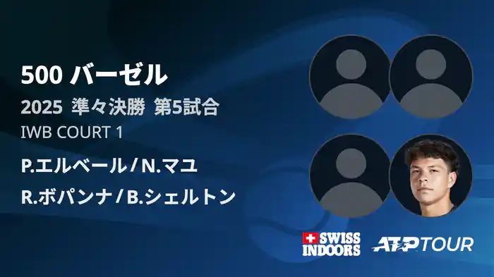 500 バーゼル ダブルス準々決勝 P.エルベール/N.マユ VS R.ボパンナ/B.シェルトン フルマッチ [ATPツアー 2025]