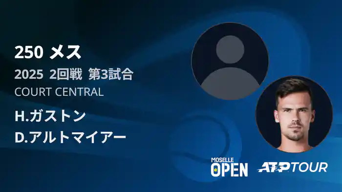 250 メス シングルス2回戦 H.ガストン VS D.アルトマイアー フルマッチ [ATPツアー 2025]