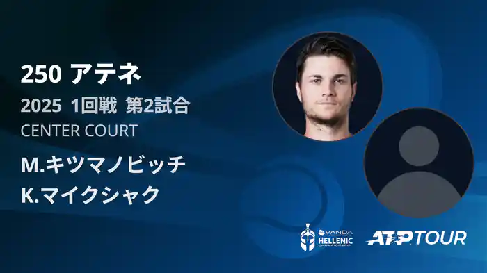 250 アテネ シングルス1回戦 M.キツマノビッチ VS K.マイクシャク フルマッチ [ATPツアー 2025]