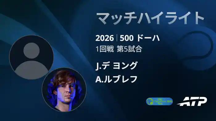 500 ドーハ シングルス1回戦 J.デ ヨング VS A.ルブレフ マッチハイライト [ATPツアー 2026]