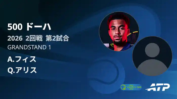 500 ドーハ シングルス2回戦 A.フィス VS Q.アリス フルマッチ [ATPツアー 2026]