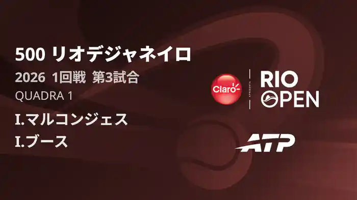 500 リオデジャネイロ シングルス1回戦 I.マルコンジェス VS I.ブース フルマッチ [ATPツアー 2026]