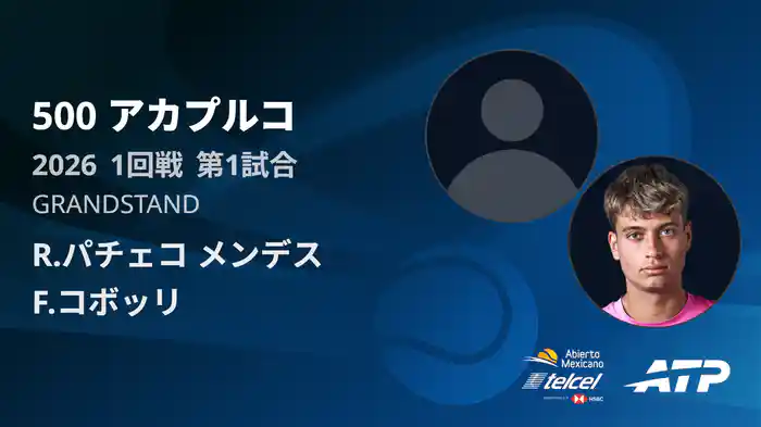 500 アカプルコ シングルス1回戦 R.パチェコ メンデス VS F.コボッリ フルマッチ [ATPツアー 2026]