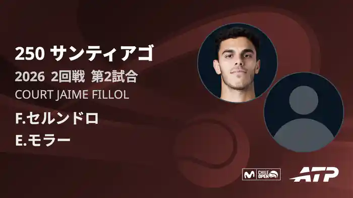 250 サンティアゴ シングルス2回戦 F.セルンドロ VS E.モラー フルマッチ [ATPツアー 2026]