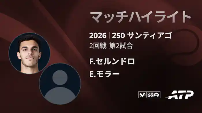 250 サンティアゴ シングルス2回戦 F.セルンドロ VS E.モラー マッチハイライト [ATPツアー 2026]
