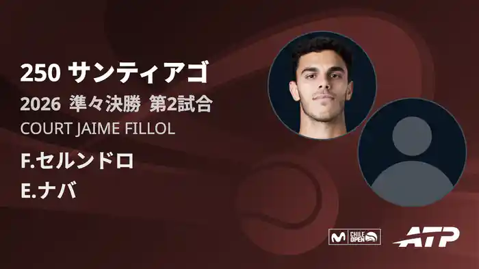 250 サンティアゴ シングルス準々決勝 F.セルンドロ VS E.ナバ フルマッチ [ATPツアー 2026]