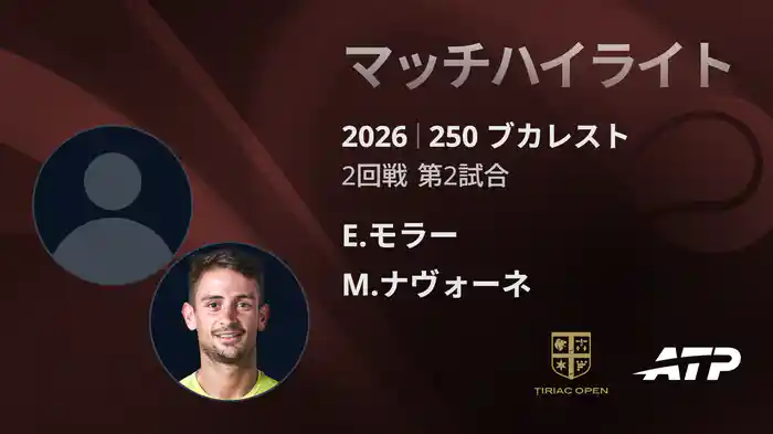 250 ブカレスト シングルス2回戦 E.モラー VS M.ナヴォーネ マッチハイライト [ATPツアー 2026]