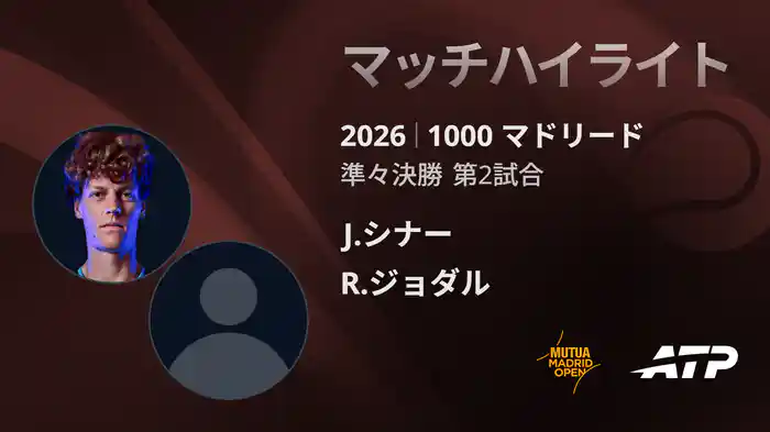 1000 マドリード シングルス準々決勝 J.シナー VS R.ジョダル マッチハイライト [ATPツアー 2026]