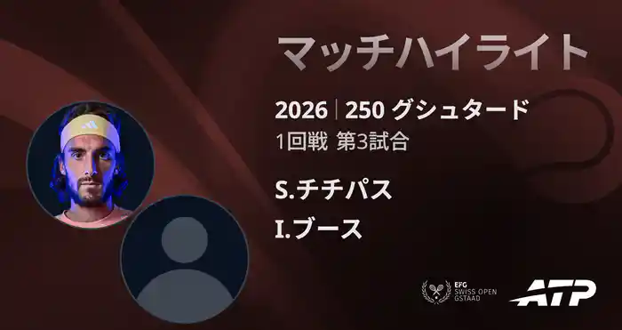 250 グシュタード シングルス1回戦 S.チチパス VS I.ブース マッチハイライト [ATPツアー 2026]