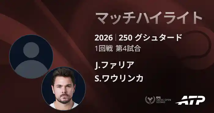 250 グシュタード シングルス1回戦 J.ファリア VS S.ワウリンカ マッチハイライト [ATPツアー 2026]