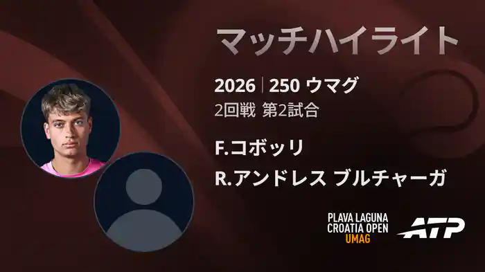 250 ウマグ シングルス2回戦 F.コボッリ VS R.アンドレス ブルチャーガ マッチハイライト [ATPツアー 2026]